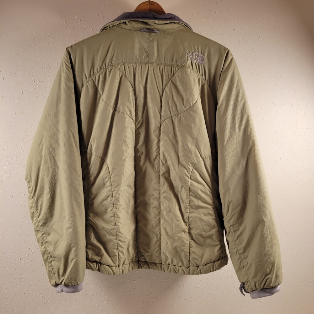 The North Face Puffer Jacket Womens S Green Excellent Insulated Ripstop Zip - Picture 2 of 7